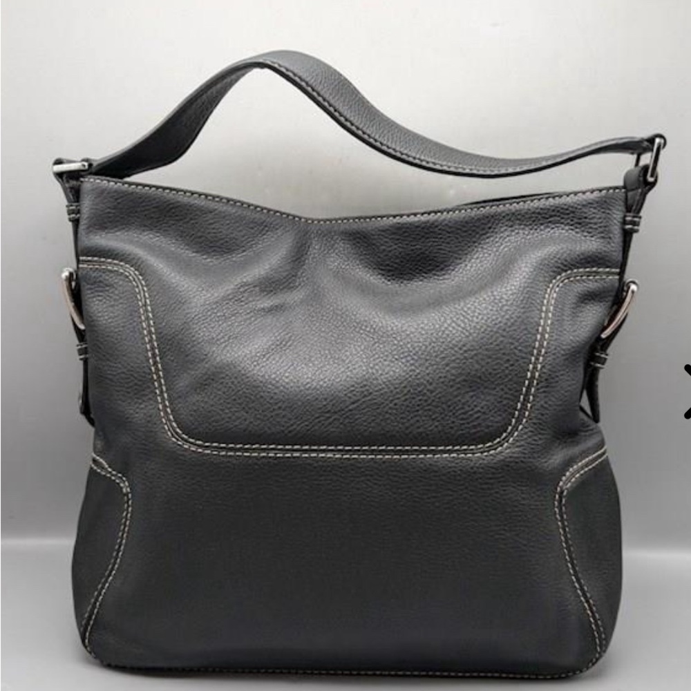 Michael Kors Black Brookville Pebble Leather Hobo Shoulder Bag Purse